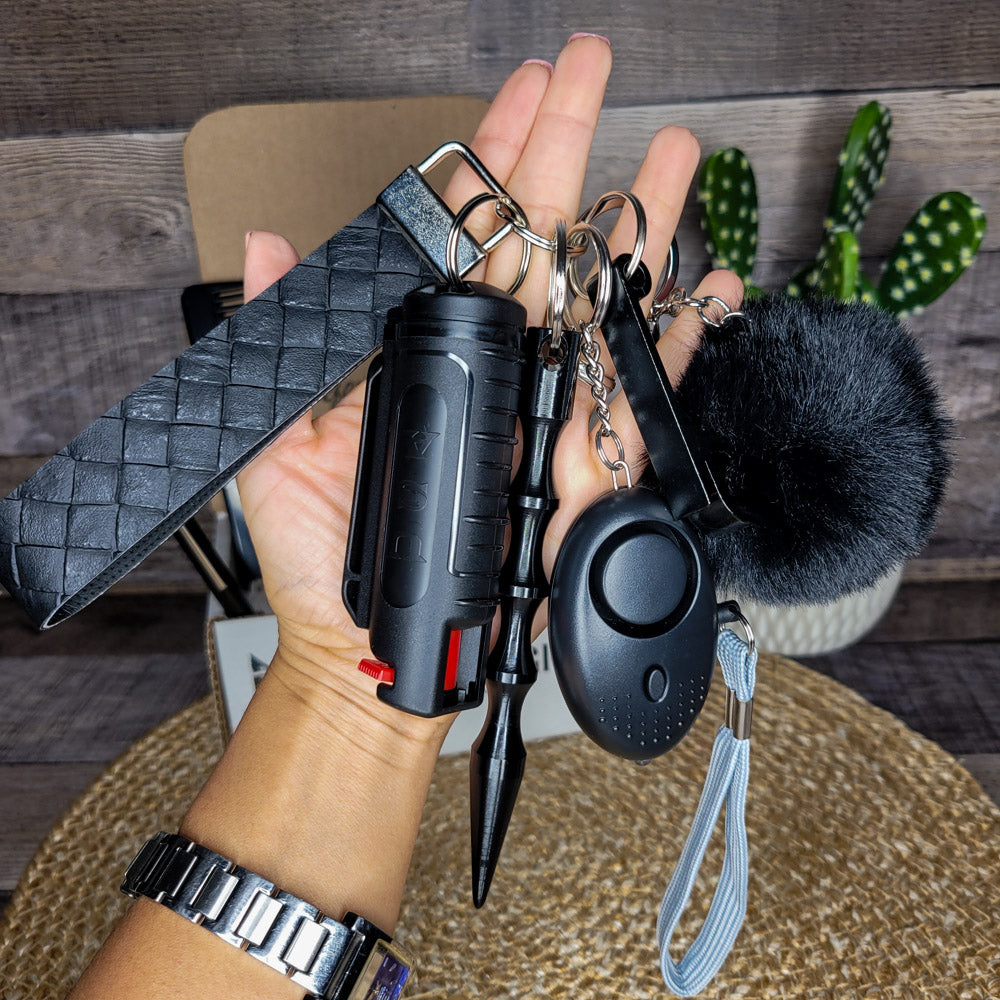 Teal and black Self Defense Keychain Combo Set – Niccolagio