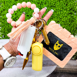 Peachy Self Defense Keychain with card holder