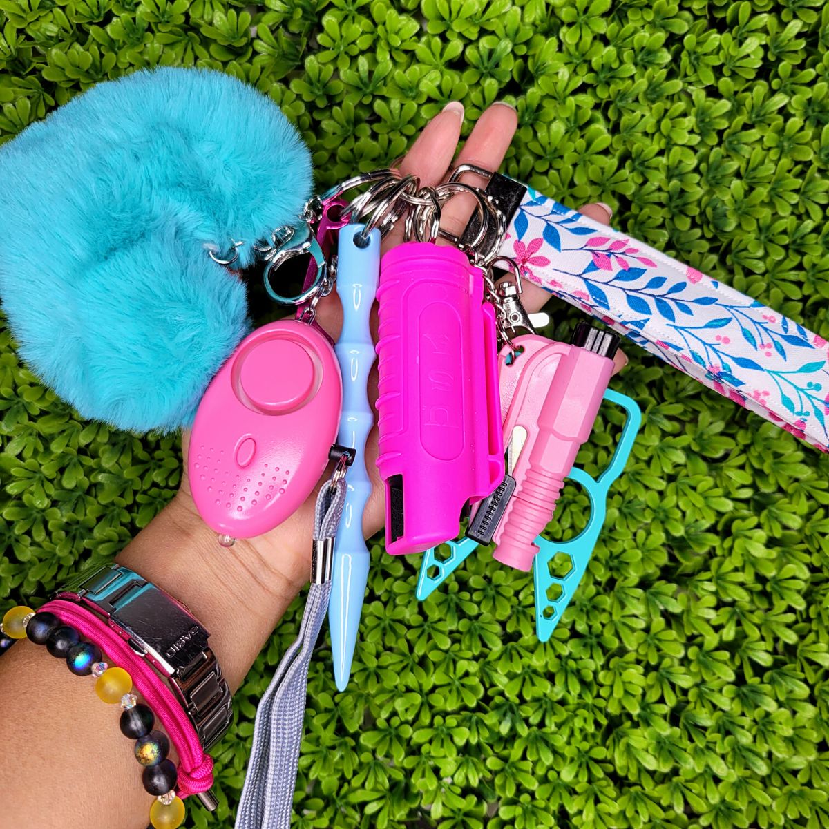 Hot Pink Self Defense Keychain Combo Set – Niccolagio